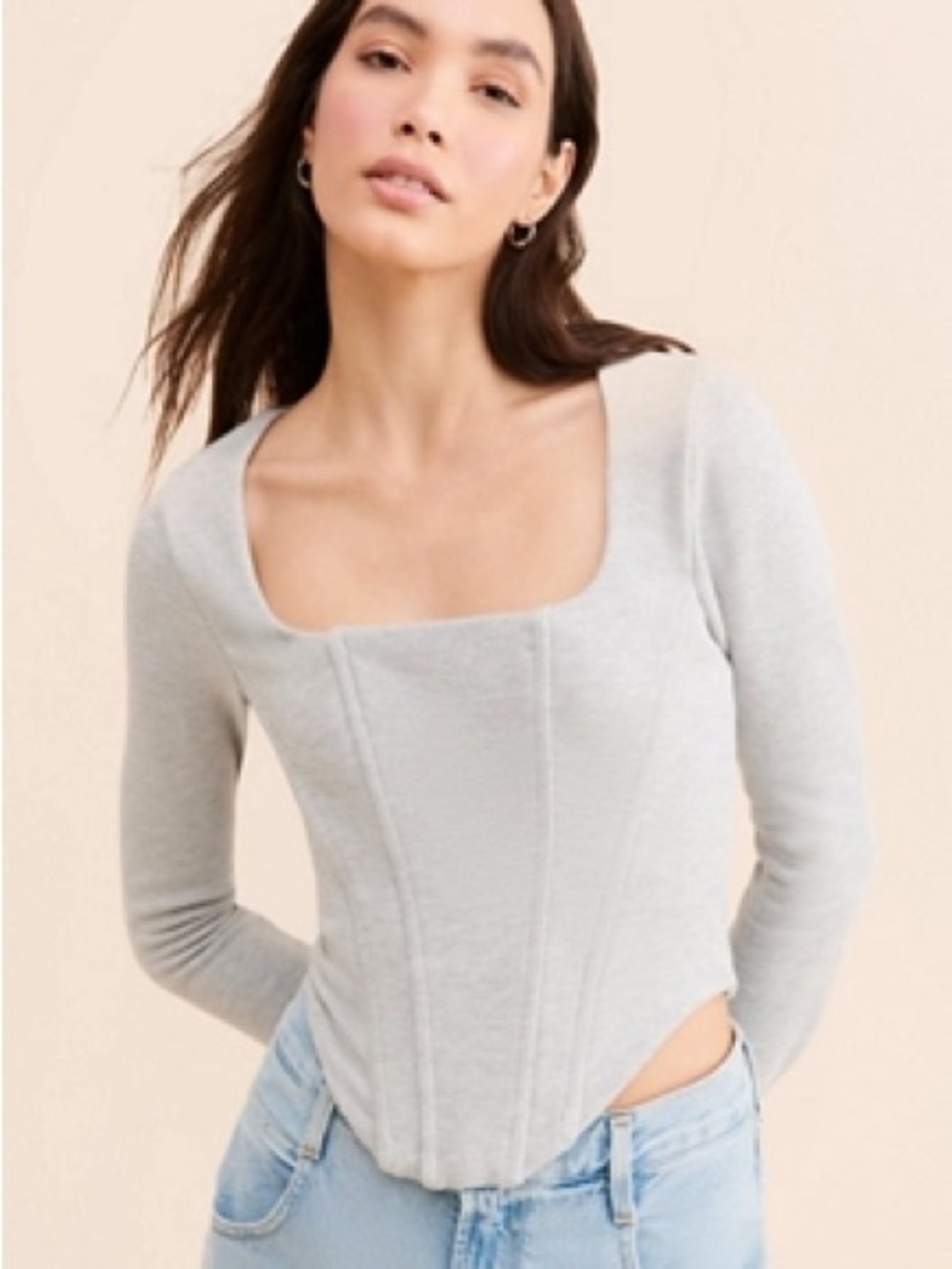 Good American Terry Knit Corset Top